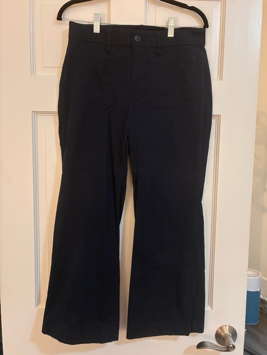J. Crew Pants - Petite Charley kickout crop pant in chino in NAVY blue